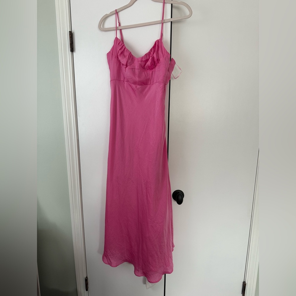 Petal & Pup Pink Ruffle-Trim Slip Dress